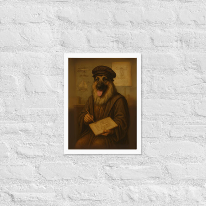 Leonardo da Vinci Pet Portrait – Custom Framed Poster