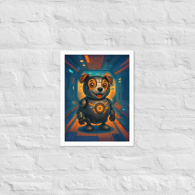 “Cute Droid Sidekick” Custom Pet Artwork – Star Wars Style Framed Poster - Image 6