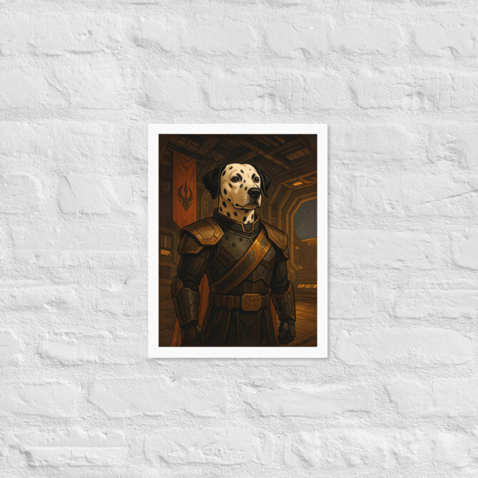 Honorbound Galactic Warrior – Custom Star Trek-Inspired Pet Portrait (Framed Poster) - Image 6