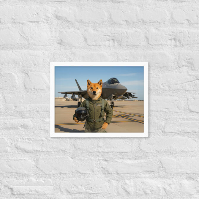 Fighter Jet Pet Portrait – F-35 Pilot Custom Poster - Image 7