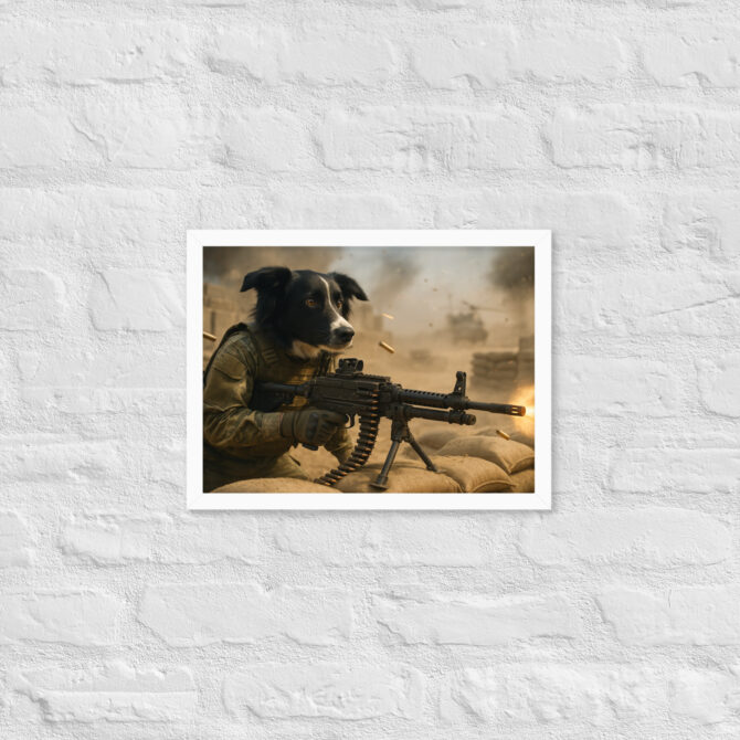 Machine Gun Defender Dog – Custom Military Pet Poster - Image 7