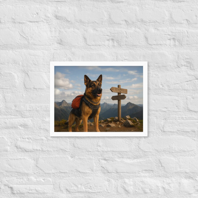 Custom Hiking Pet Portrait – Mountain Summit Victory Poster - Image 7