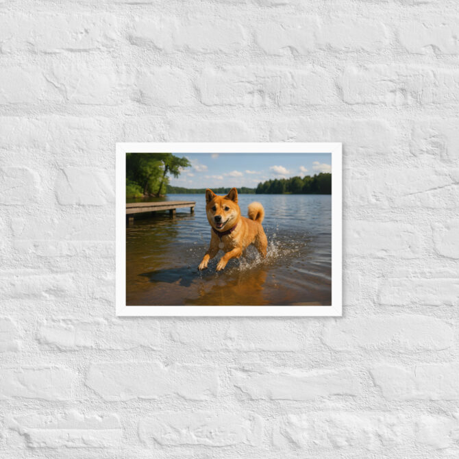 Swimming Lake Pet Portrait – Splash Champion Poster - Image 7