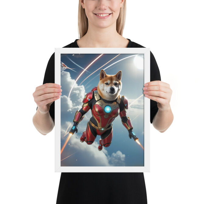 Iron Paw Superhero Pet Portrait – Custom Framed Print - Image 5