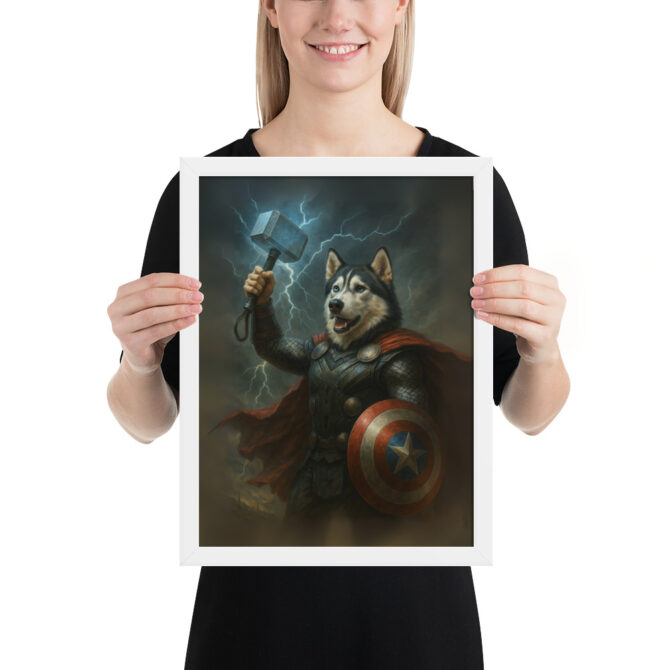 Thor Barkson – Custom Superhero Pet Portrait Poster - Image 4
