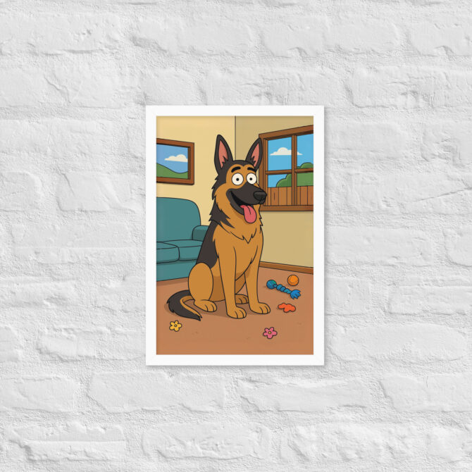 Custom Living Room Pet Cartoon – Framed Poster (Family Style) - Image 14