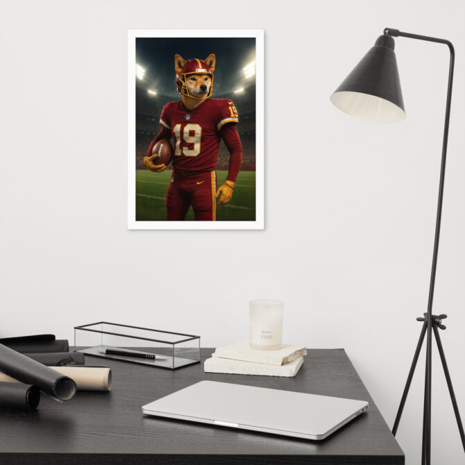 Custom Washington Commanders Pet Portrait Poster – Framed Artwork - Image 6