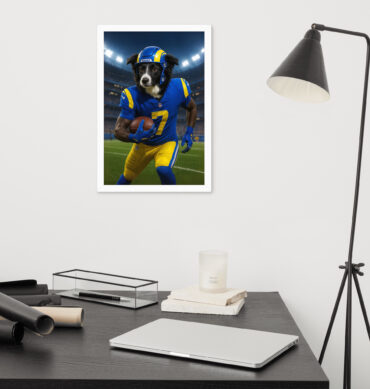 Custom Los Angeles Rams Pet Portrait – Framed Poster