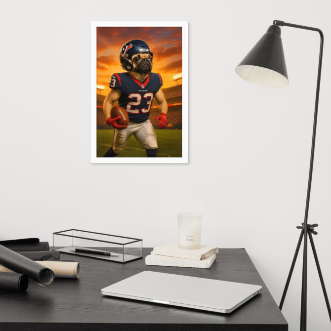Houston Texans Pet Portrait – Custom Framed Poster Art - Image 6