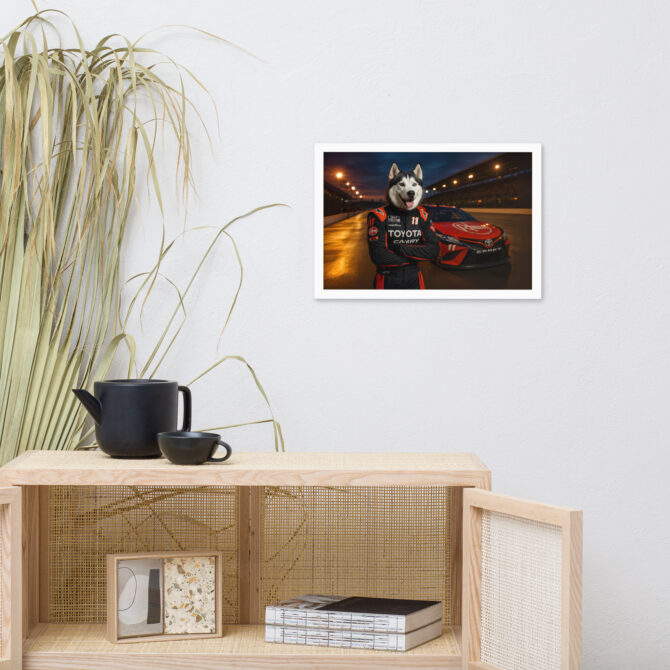 Joe Gibbs Racing Pet Portrait – NASCAR Framed Poster - Image 6