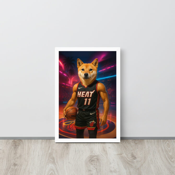 Miami Heat Pet Portrait – Custom Framed Basketball Poster - Image 6