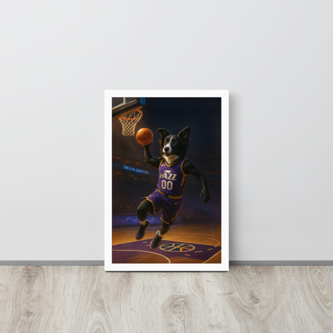 Utah Jazz Custom Pet Basketball Portrait – Slam Dunk Poster - Image 7