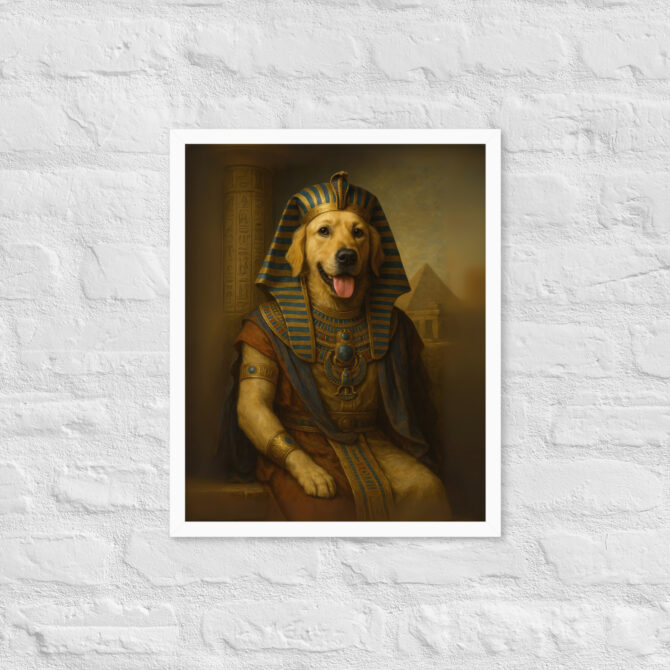 Pharaoh Pet Portrait – Custom World Culture Framed Poster - Image 7