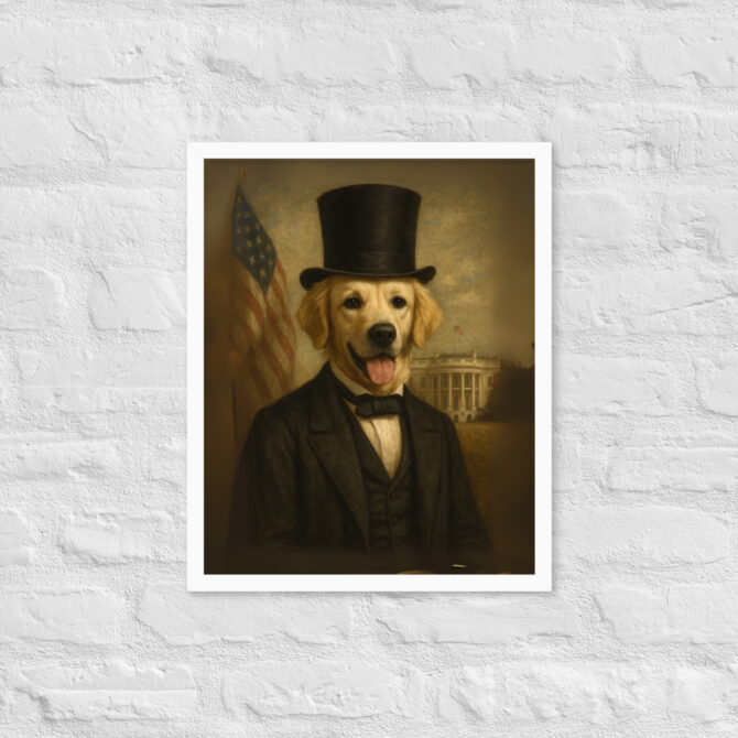 Custom Pet Portrait – Abraham Lincoln Framed Poster - Image 7