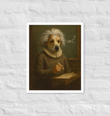 Albert Einstein Pet Portrait – Custom Framed Poster