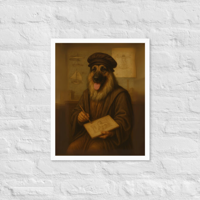 Leonardo da Vinci Pet Portrait – Custom Framed Poster - Image 7