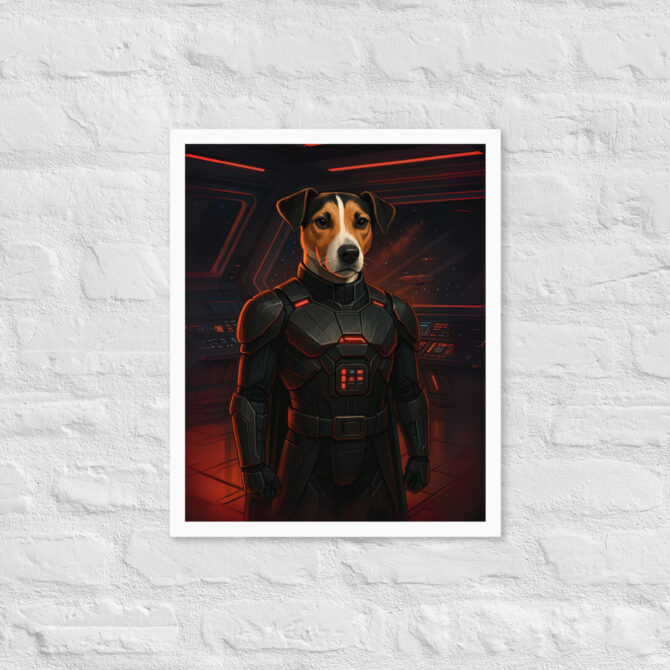 Dark Space Commander Custom Pet Portrait – Sci-Fi Poster Print - Image 7