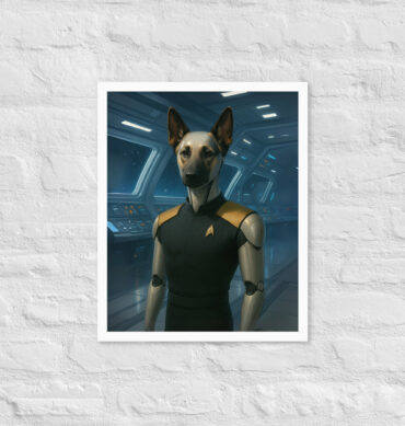 Custom Pet Portrait – Synthetic Star Officer (Star Trek Inspired)