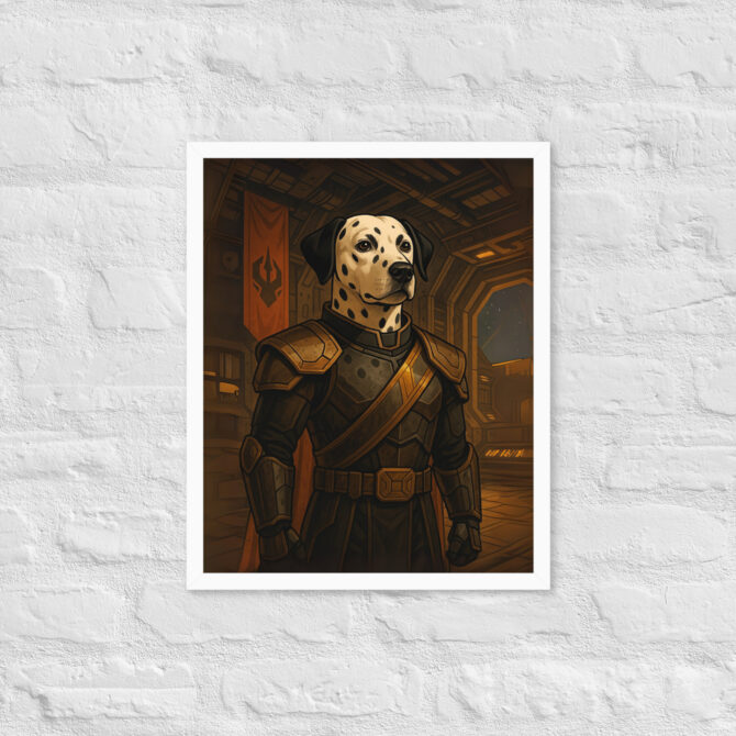 Honorbound Galactic Warrior – Custom Star Trek-Inspired Pet Portrait (Framed Poster) - Image 7