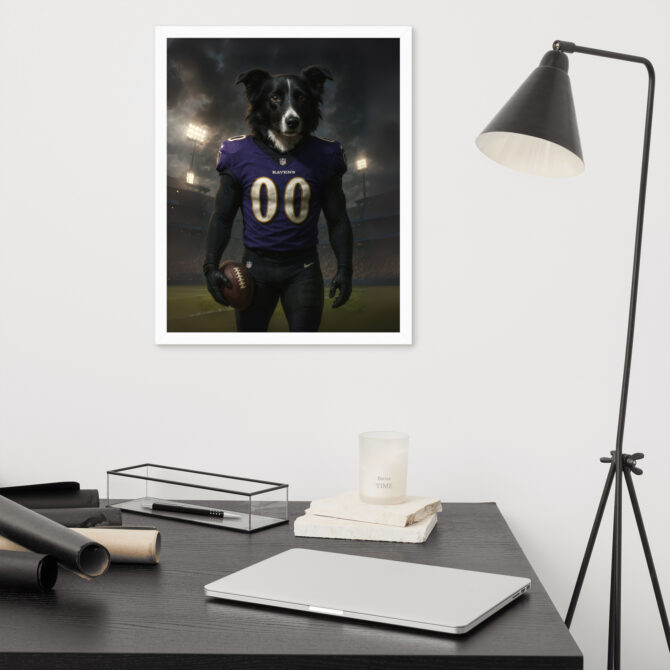Baltimore Ravens Pet Portrait – Custom Framed Poster