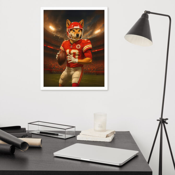 Kansas City Chiefs Custom Pet Portrait – Framed Poster - Image 7