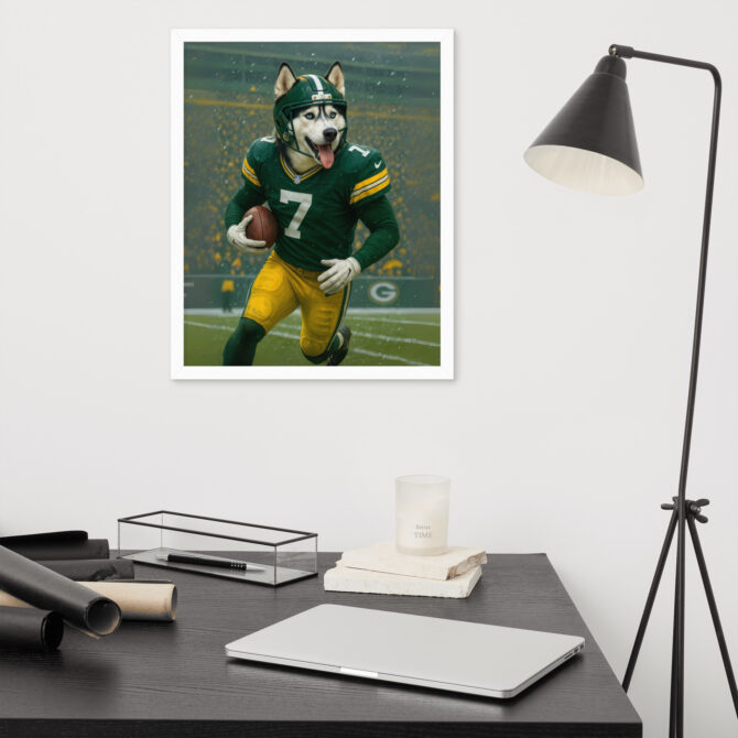 Custom Green Bay Packers Pet Portrait – Framed Poster - Image 7