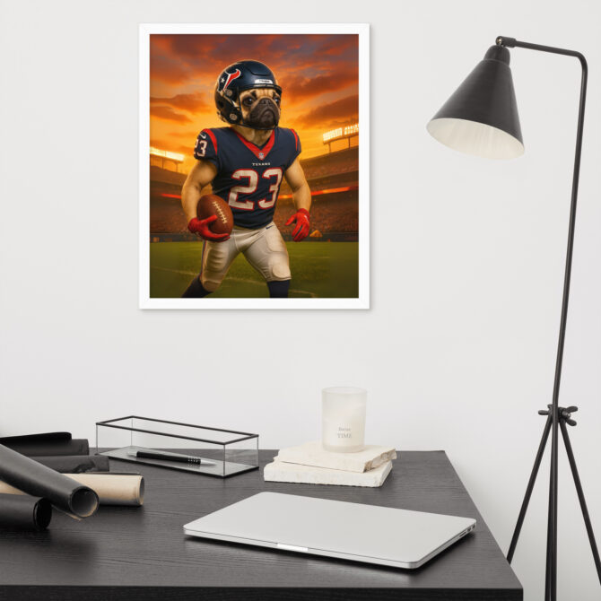 Houston Texans Pet Portrait – Custom Framed Poster Art - Image 7