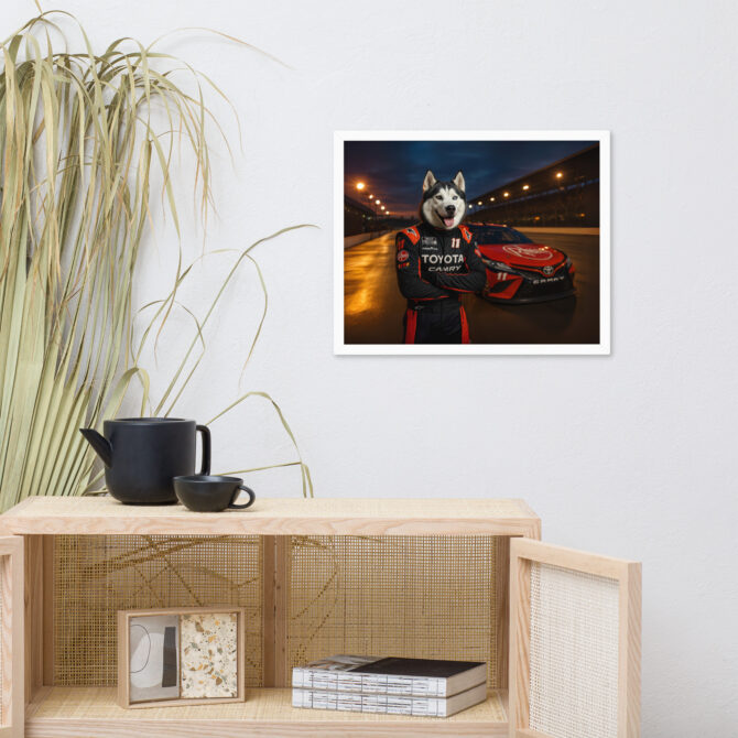 Joe Gibbs Racing Pet Portrait – NASCAR Framed Poster - Image 7
