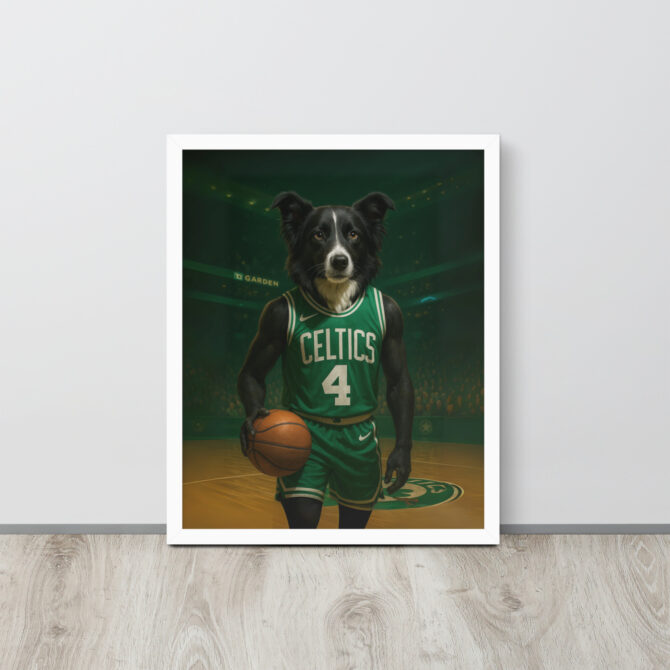 Boston Celtics Custom Pet Poster – Framed Basketball Tribute