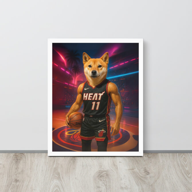Miami Heat Pet Portrait – Custom Framed Basketball Poster - Image 7