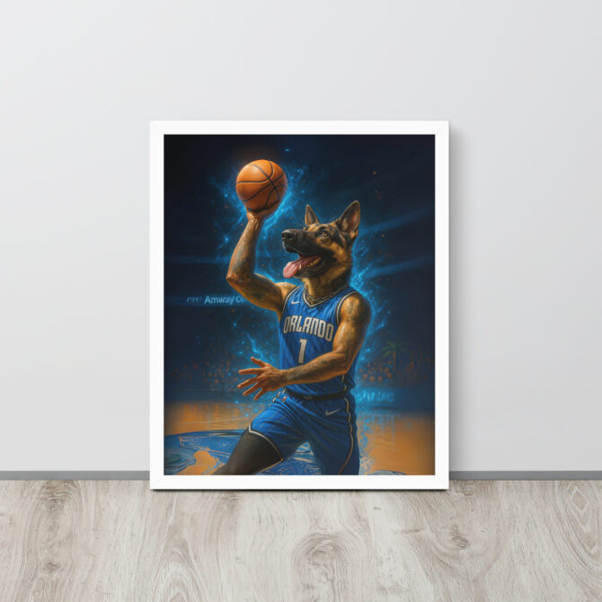 Orlando Magic Pet Portrait – Custom Basketball Poster