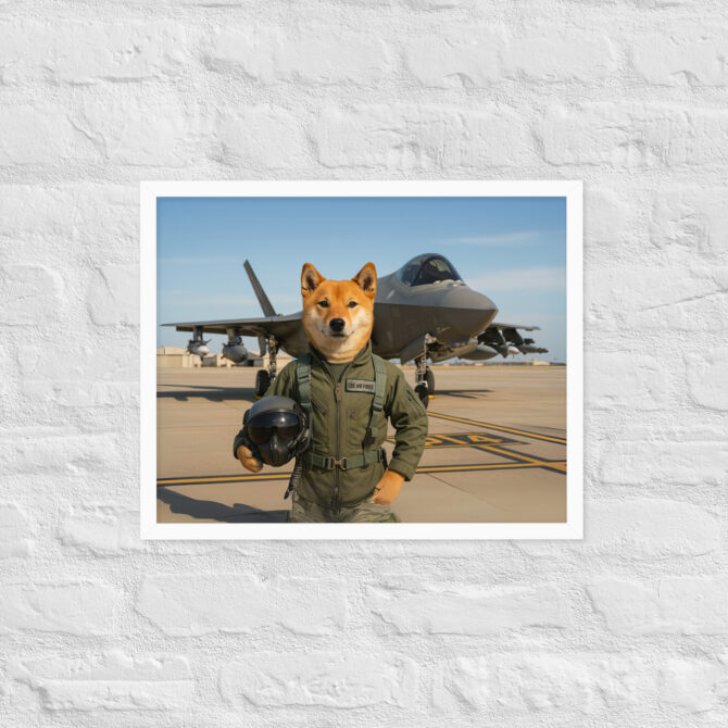 Fighter Jet Pet Portrait – F-35 Pilot Custom Poster - Image 8
