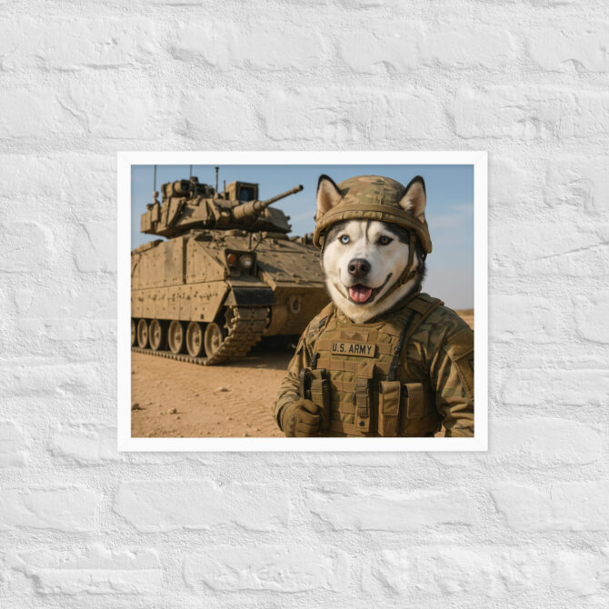 Bradley Tank Dog Operator – Custom Military Pet Art - Image 8