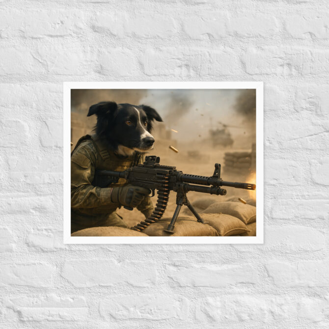 Machine Gun Defender Dog – Custom Military Pet Poster - Image 8