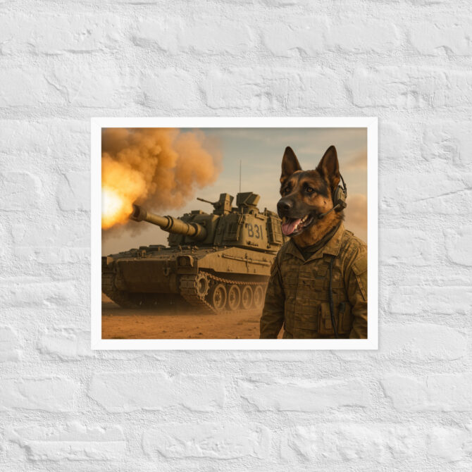 M109A6 Paladin Pet Portrait – Custom Army Art Poster - Image 8