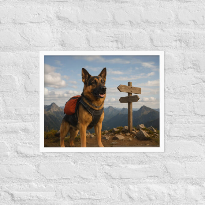 Custom Hiking Pet Portrait – Mountain Summit Victory Poster - Image 8