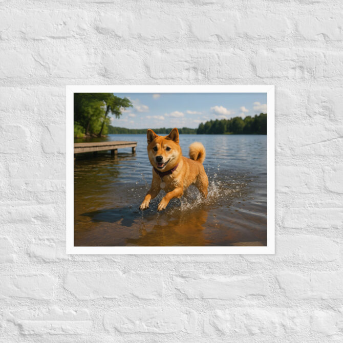 Swimming Lake Pet Portrait – Splash Champion Poster - Image 8