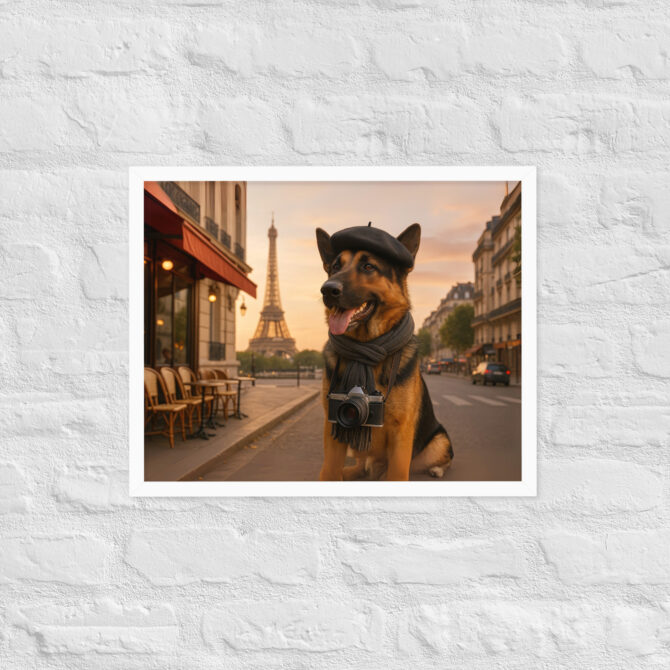 Paris Vacation Pet Portrait – Custom Travel Art Poster - Image 8