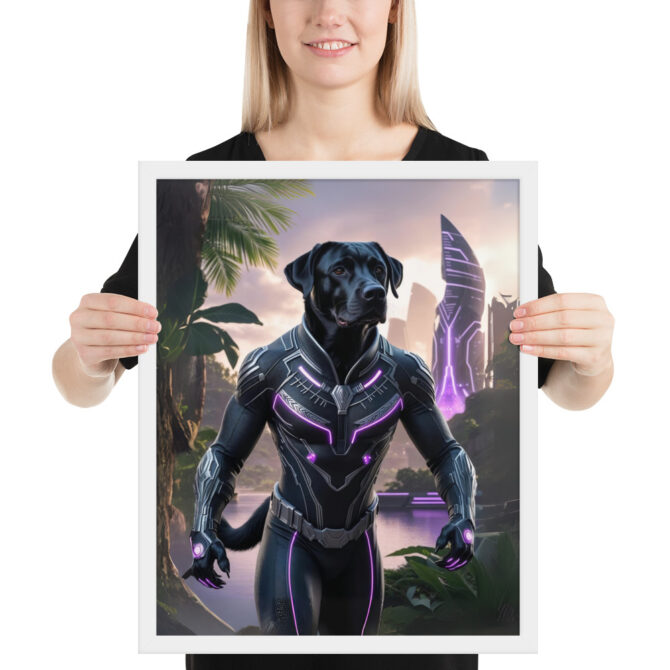 Black Pawnther – Custom Superhero Pet Portrait Poster - Image 5