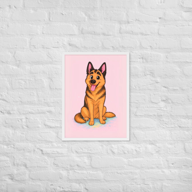 Minimalist Cartoon Family Portrait – Pastel Style (Framed Poster) - Image 16