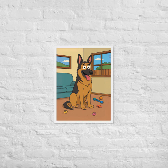 Custom Living Room Pet Cartoon – Framed Poster (Family Style) - Image 16