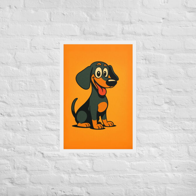 Retro Cartoon Style Pet Portrait – Framed Poster - Image 17