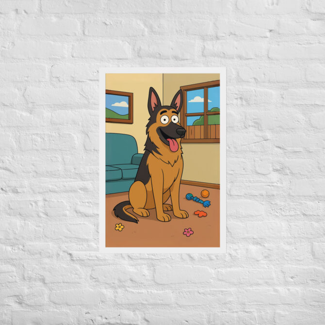 Custom Living Room Pet Cartoon – Framed Poster (Family Style) - Image 17
