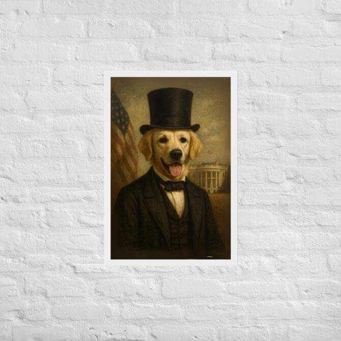 Custom Pet Portrait – Abraham Lincoln Framed Poster - Image 8