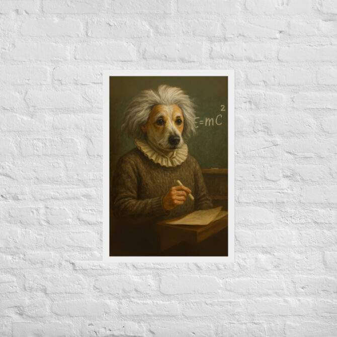 Albert Einstein Pet Portrait – Custom Framed Poster - Image 8
