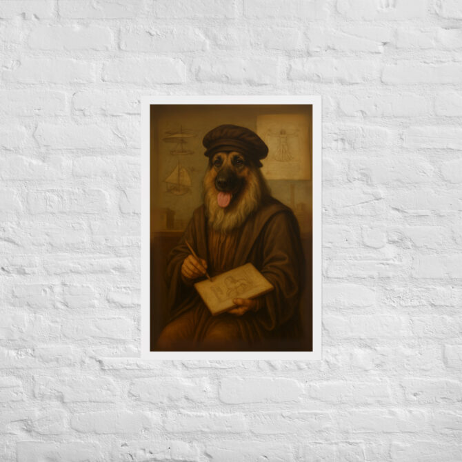 Leonardo da Vinci Pet Portrait – Custom Framed Poster - Image 8