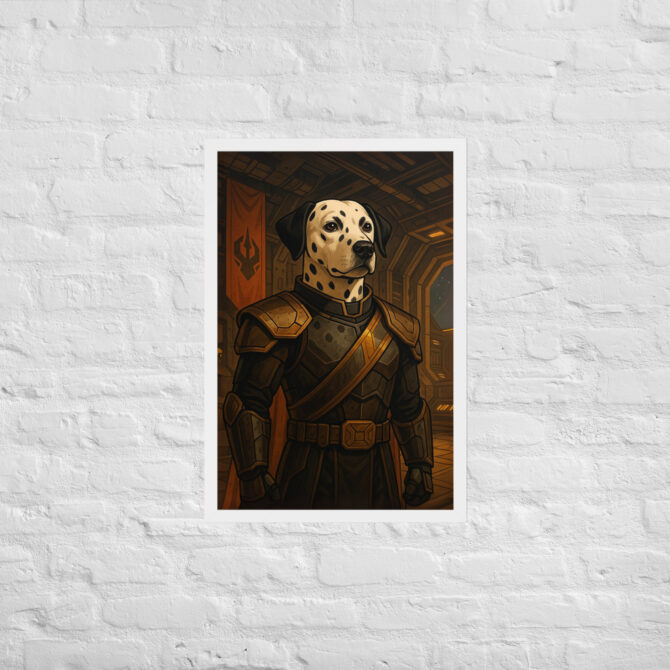 Honorbound Galactic Warrior – Custom Star Trek-Inspired Pet Portrait (Framed Poster) - Image 8