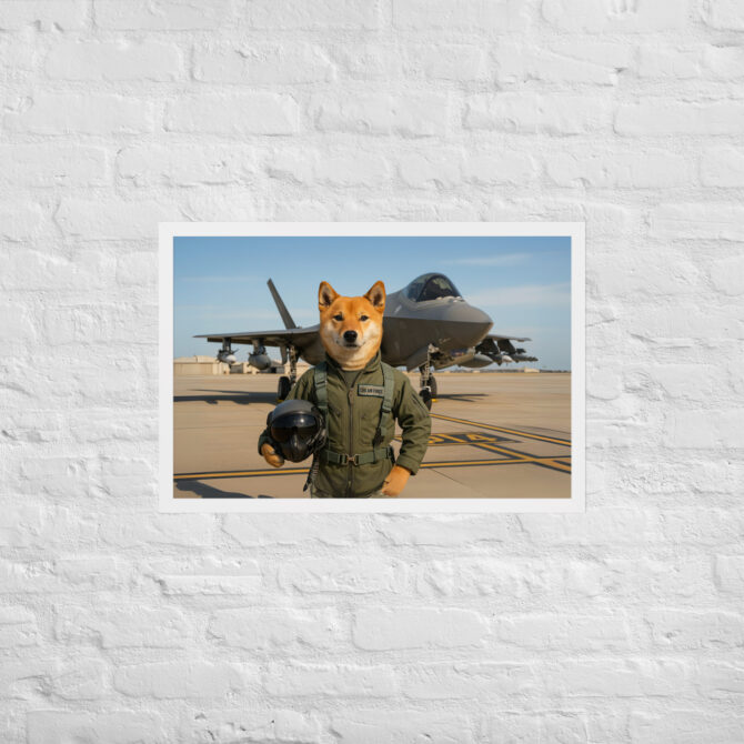 Fighter Jet Pet Portrait – F-35 Pilot Custom Poster - Image 9