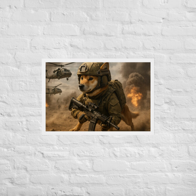 Battlefield Soldier Dog – Custom Military Pet Poster - Image 9