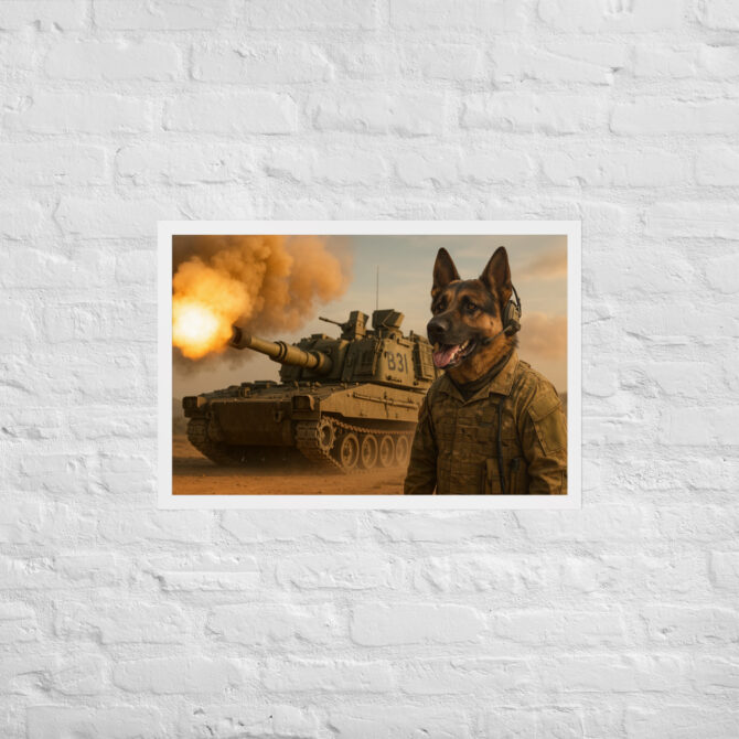 M109A6 Paladin Pet Portrait – Custom Army Art Poster - Image 9